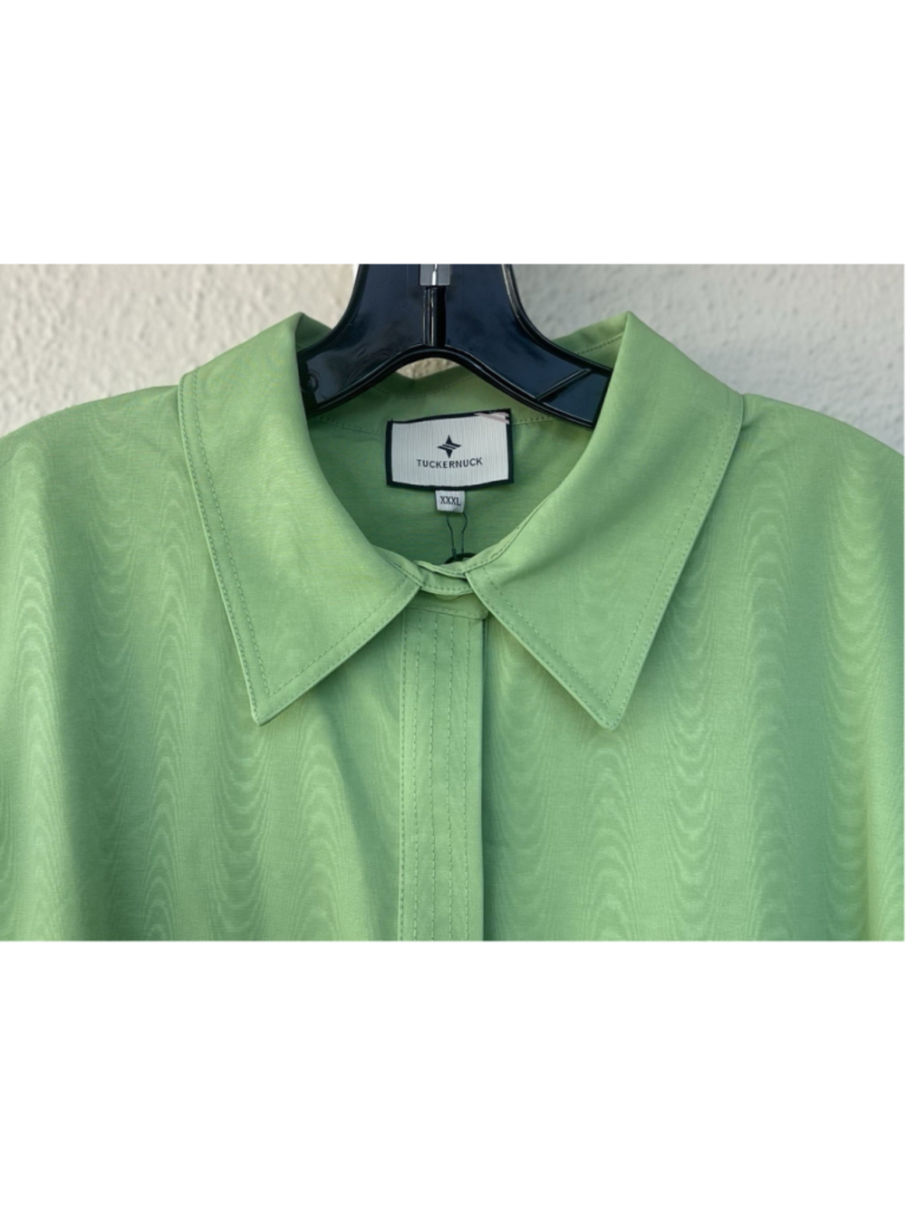 New Tuckernuck Pistachio Green Chloe Midi Dress 3XL Belted Collared Moir Classic - Picture 9 of 14
